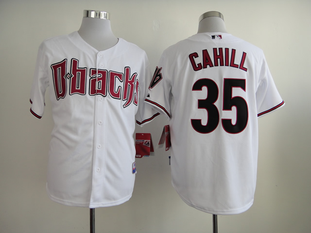 Men Arizona Diamondback #35 Cahill White MLB Jerseys